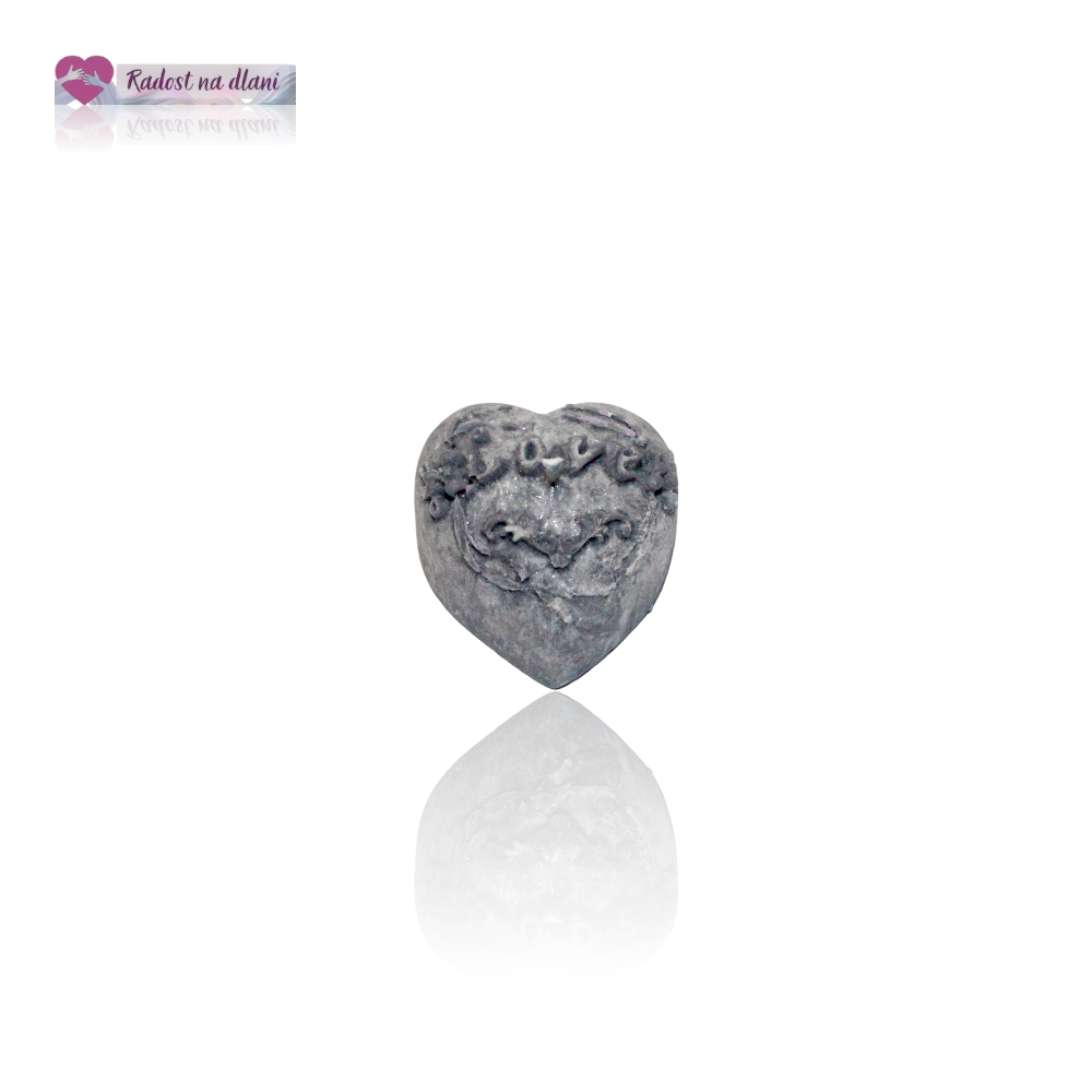 Svíčka - Srdíčko Love - 3,5cm - černé