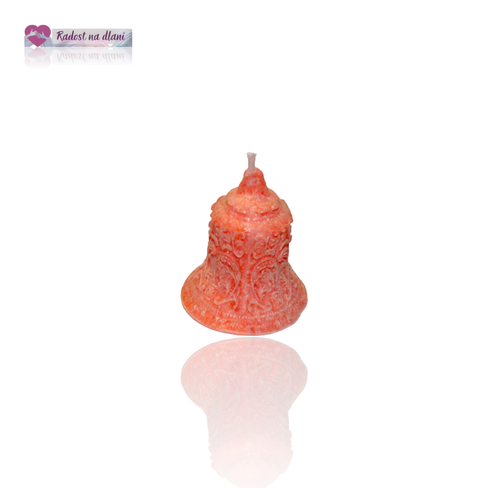 Svíčka - zvoneček 5,5cm -  oranžový