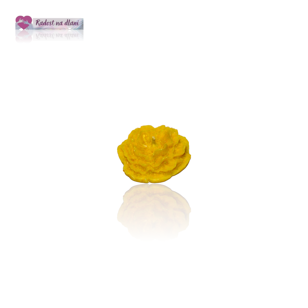 Svíčka - Plovoucí květ - 4cm - žlutá