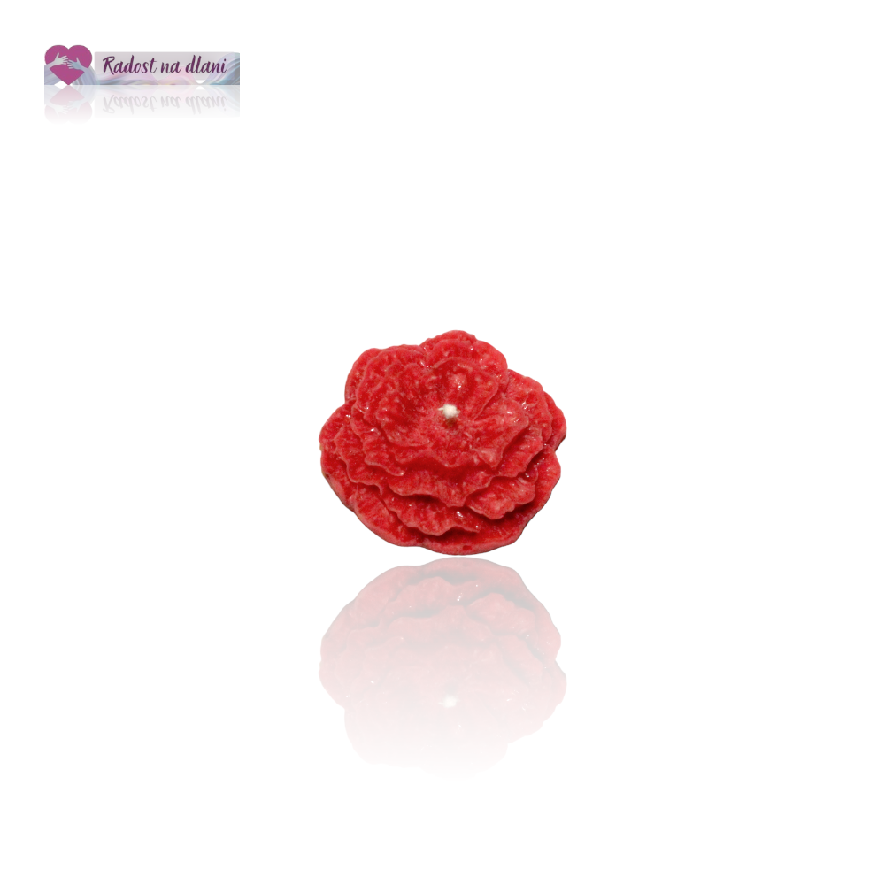 Svíčka - Plovoucí květ - 4cm - červená