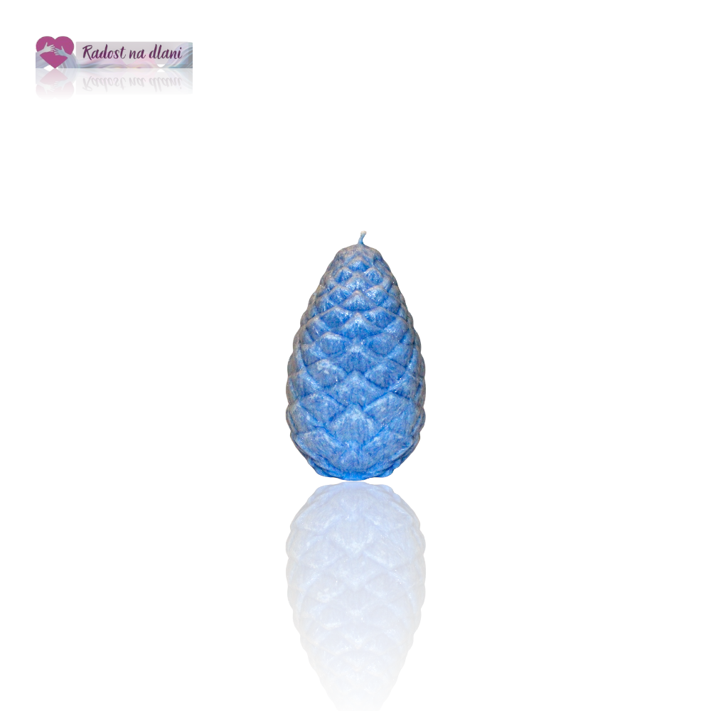 Svíčka - Šiška - 9cm - modrá