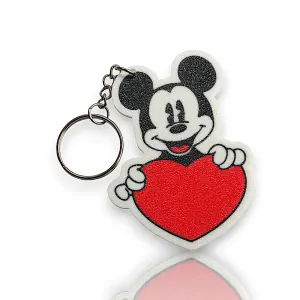 Mickey Mouse s červenym srdíčkem - klíčenka