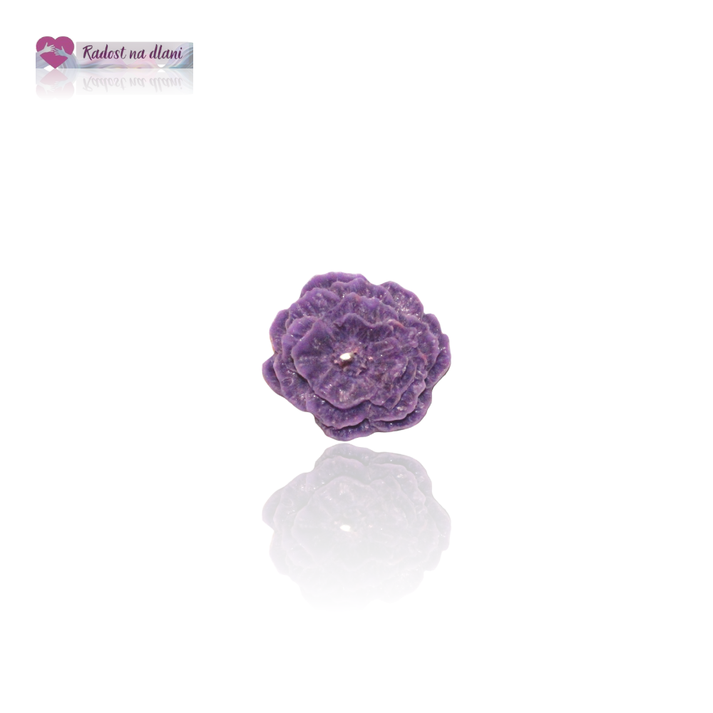 Svíčka - Plovoucí květ - 4cm - fialový