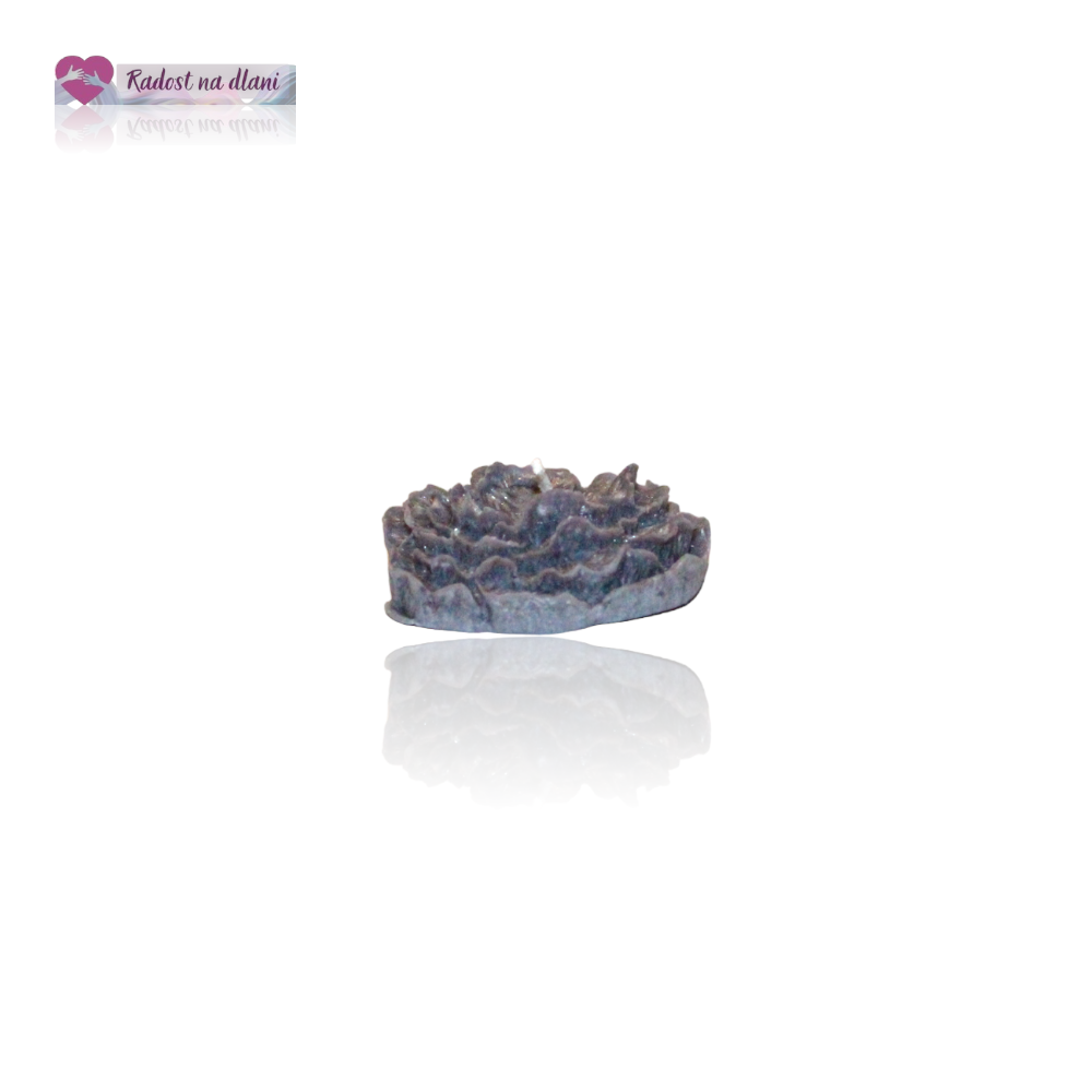 Svíčka - Plovoucí květ - 4cm - černá