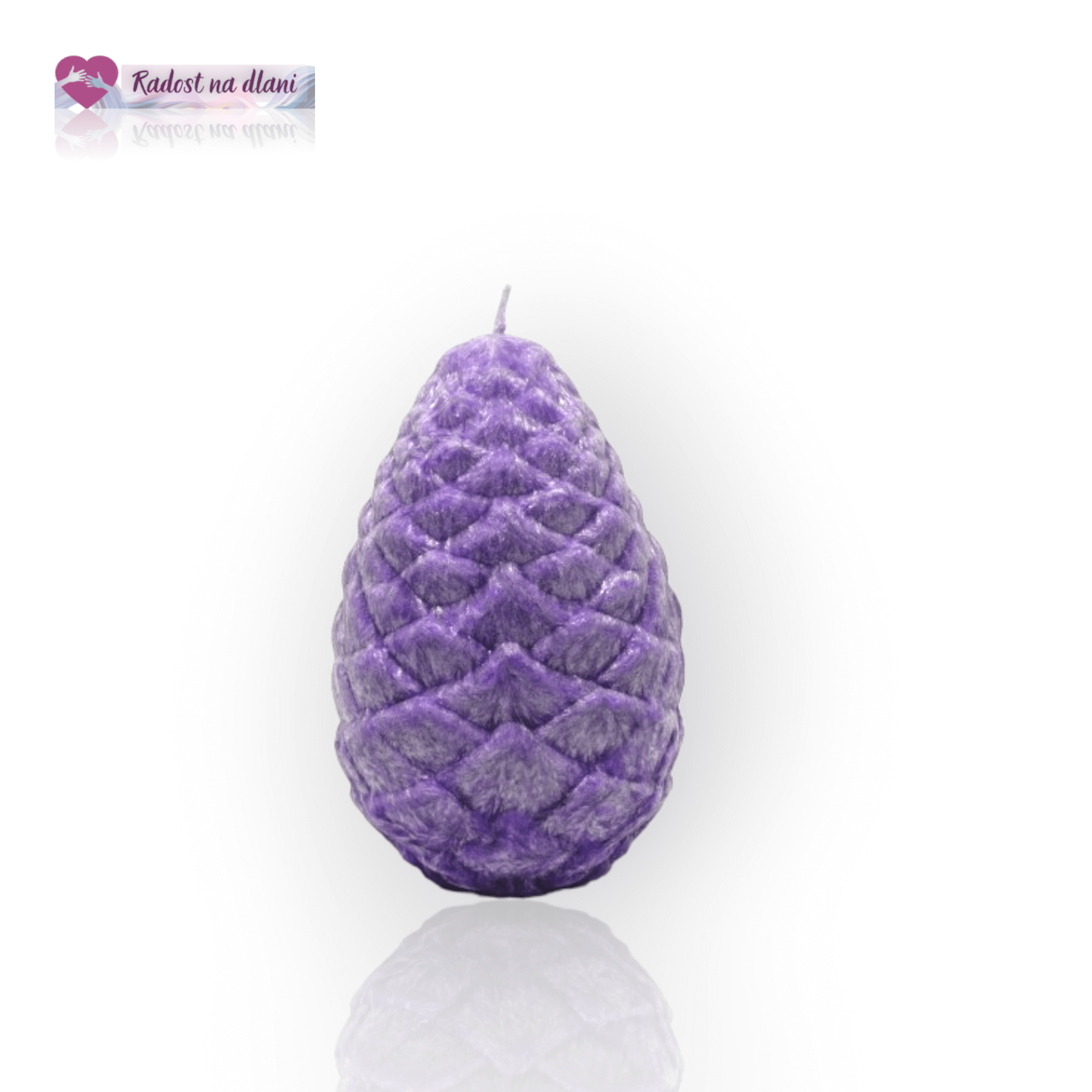 Svíčka - Šiška - 9cm - fialová