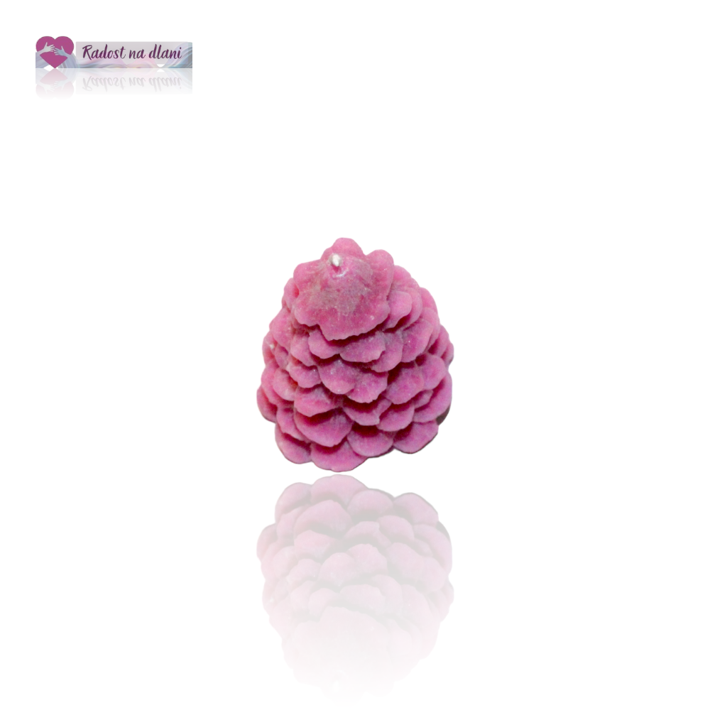 Svíčka - Stromek - 7,2cm - růžový