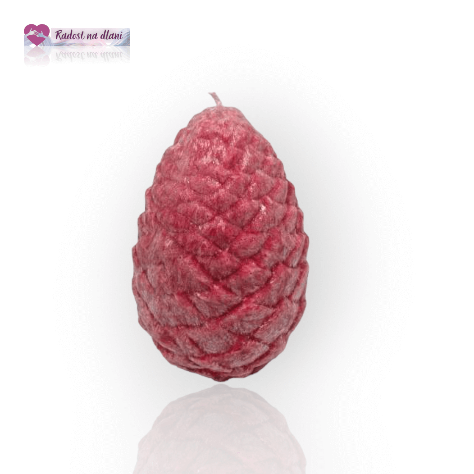 Svíčka - Šiška - 9cm - červená