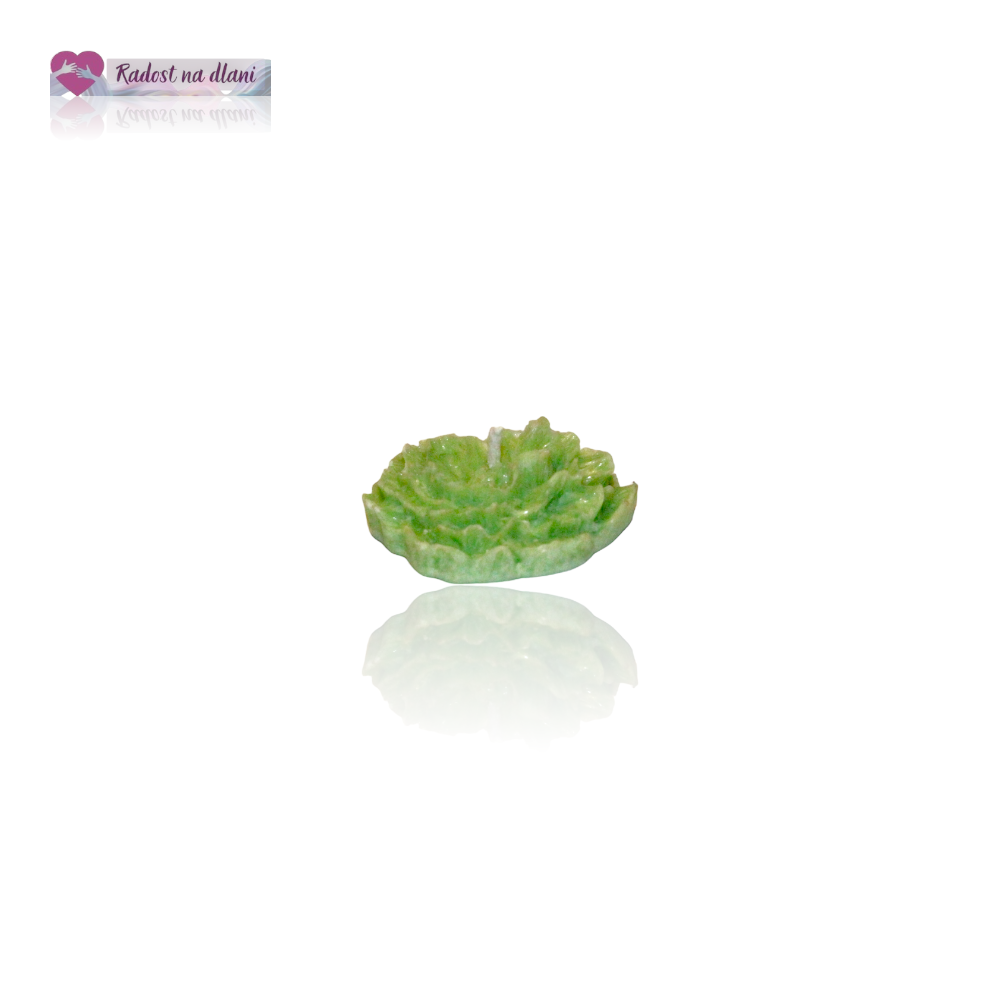 Svíčka - Plovoucí květ - 4cm - zelená