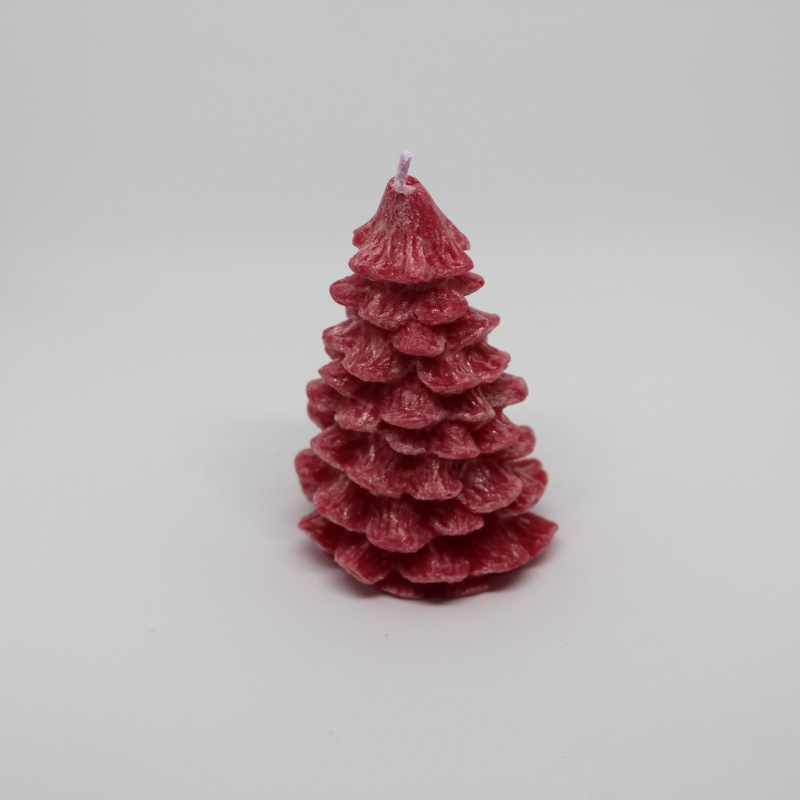 Svíčka - Stromek - 7,2cm - červený 