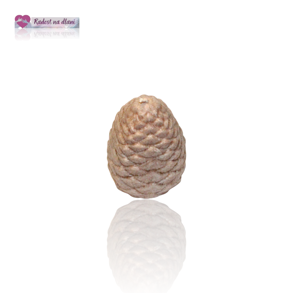 Svíčka - Šiška - 9cm - Hnědá