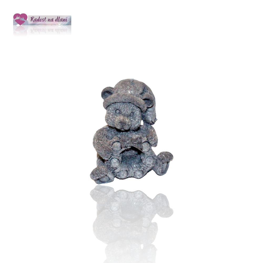 Svíčka - Medvěd - 8cm - černá