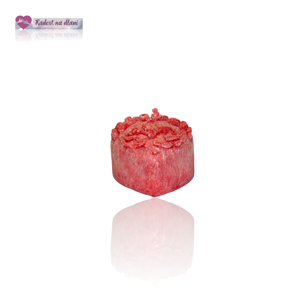 Svíčka - Srdíčko Love - 3,5cm - červená