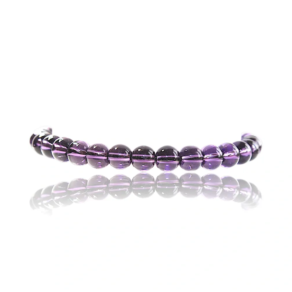 Shamballa - s fialovými skleněnými korálky   