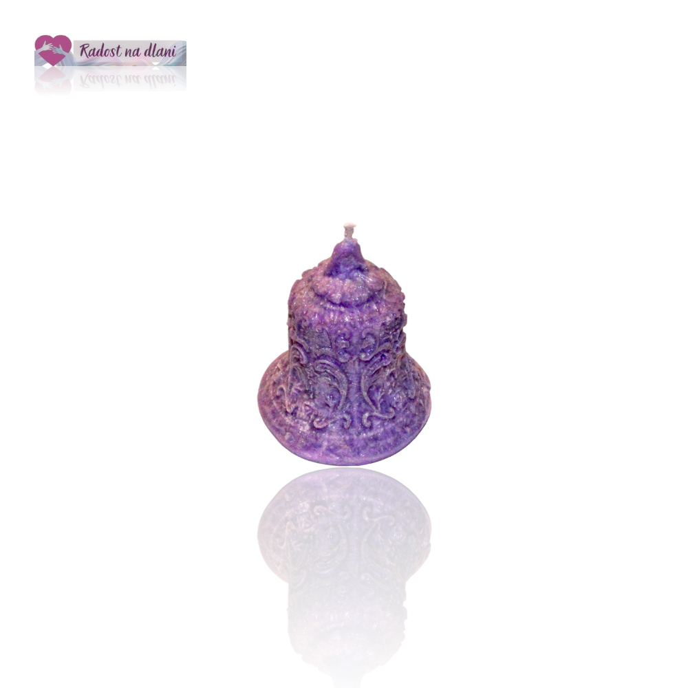 Svíčka - zvoneček 5,5cm -  fialový