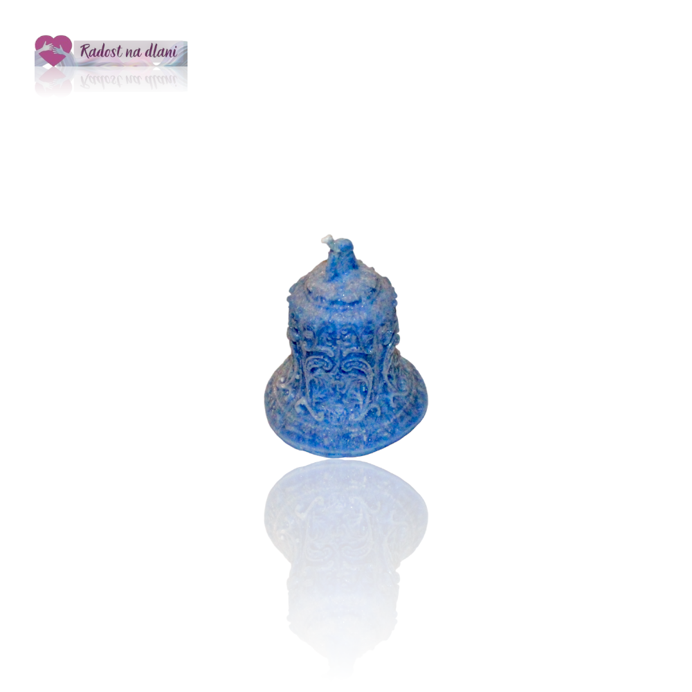 Svíčka - zvoneček 5,5cm -  modrý