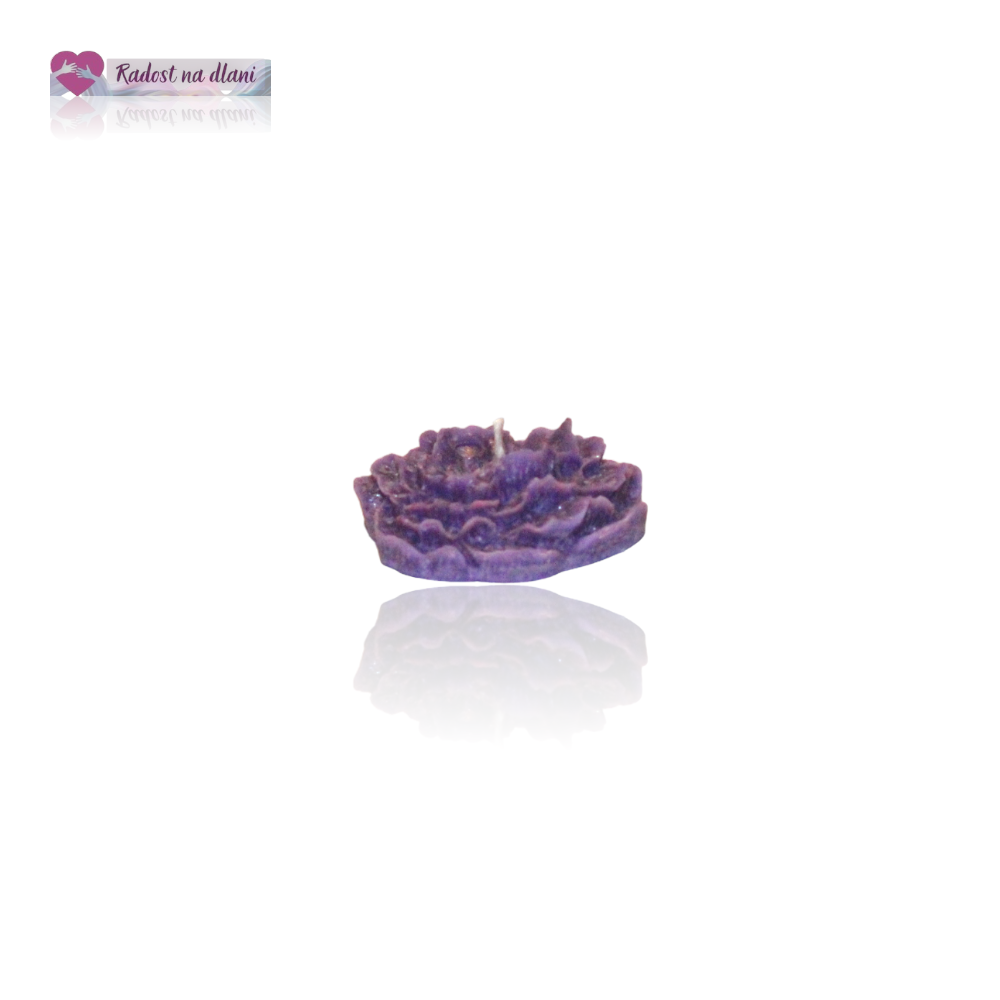 Svíčka - Plovoucí květ - 4cm - fialový