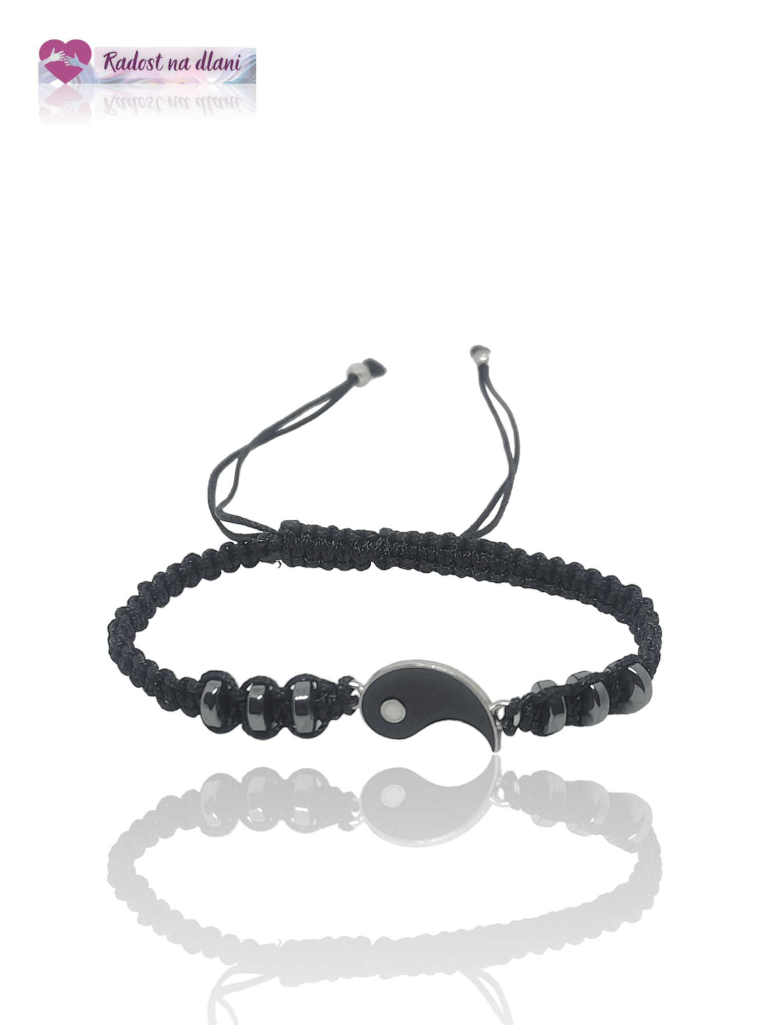 Náramek - Shamballa -  Párový - Jin-Jang 