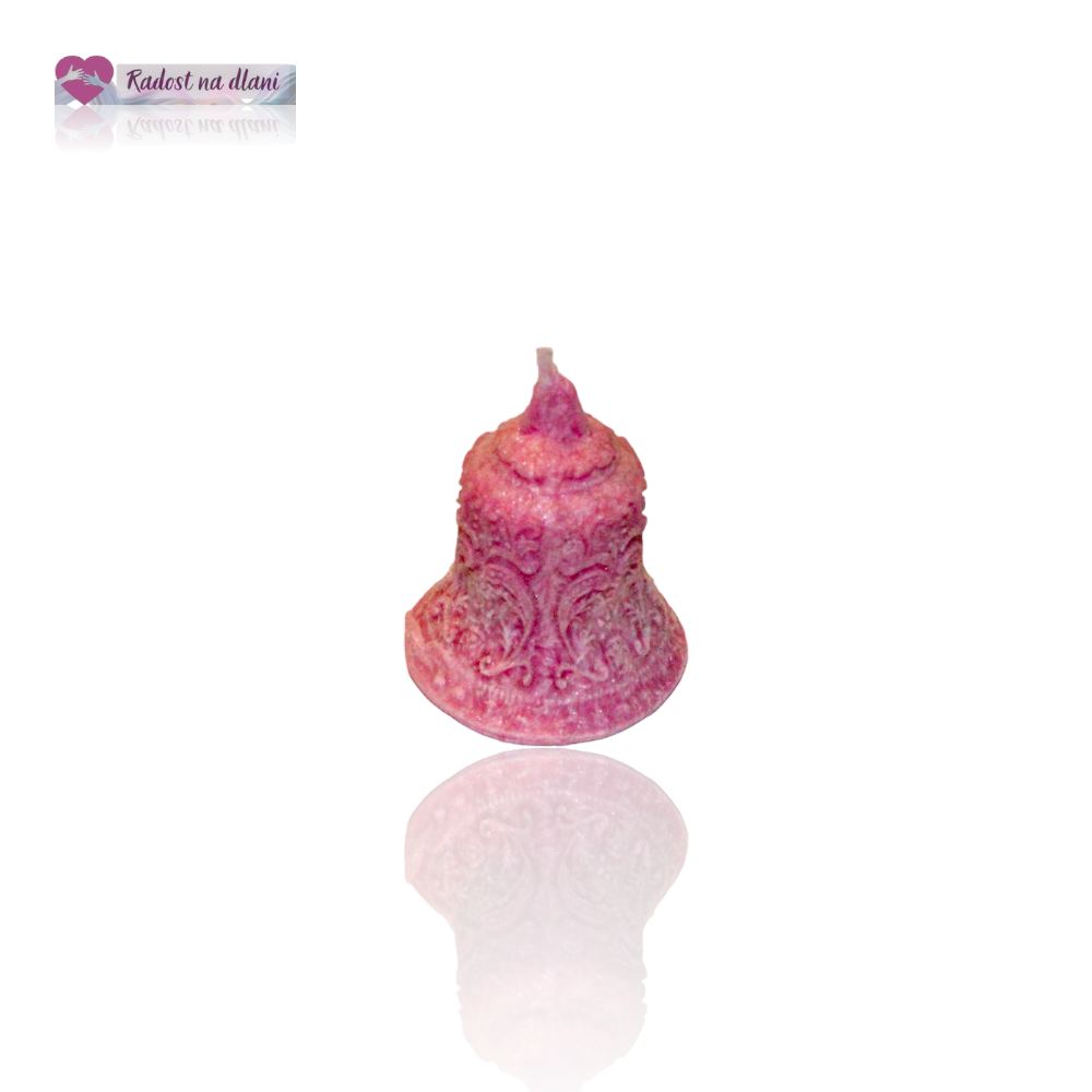 Svíčka - zvoneček 5,5cm -  růžový