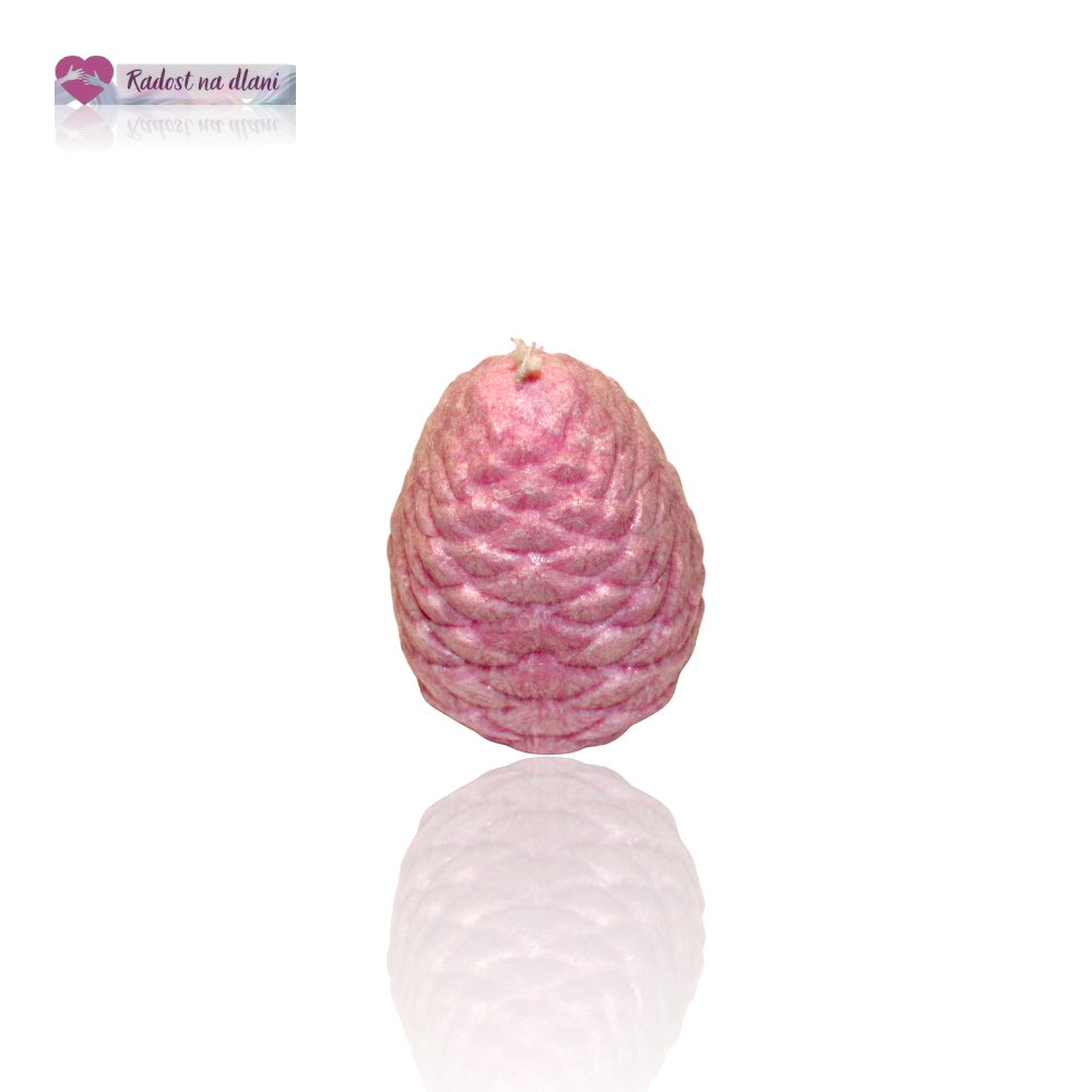 Svíčka - Šiška - 9cm - růžová