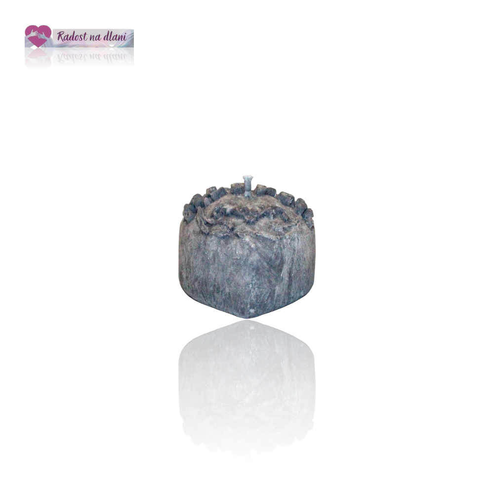Svíčka - Srdíčko Love - 3,5cm - černé