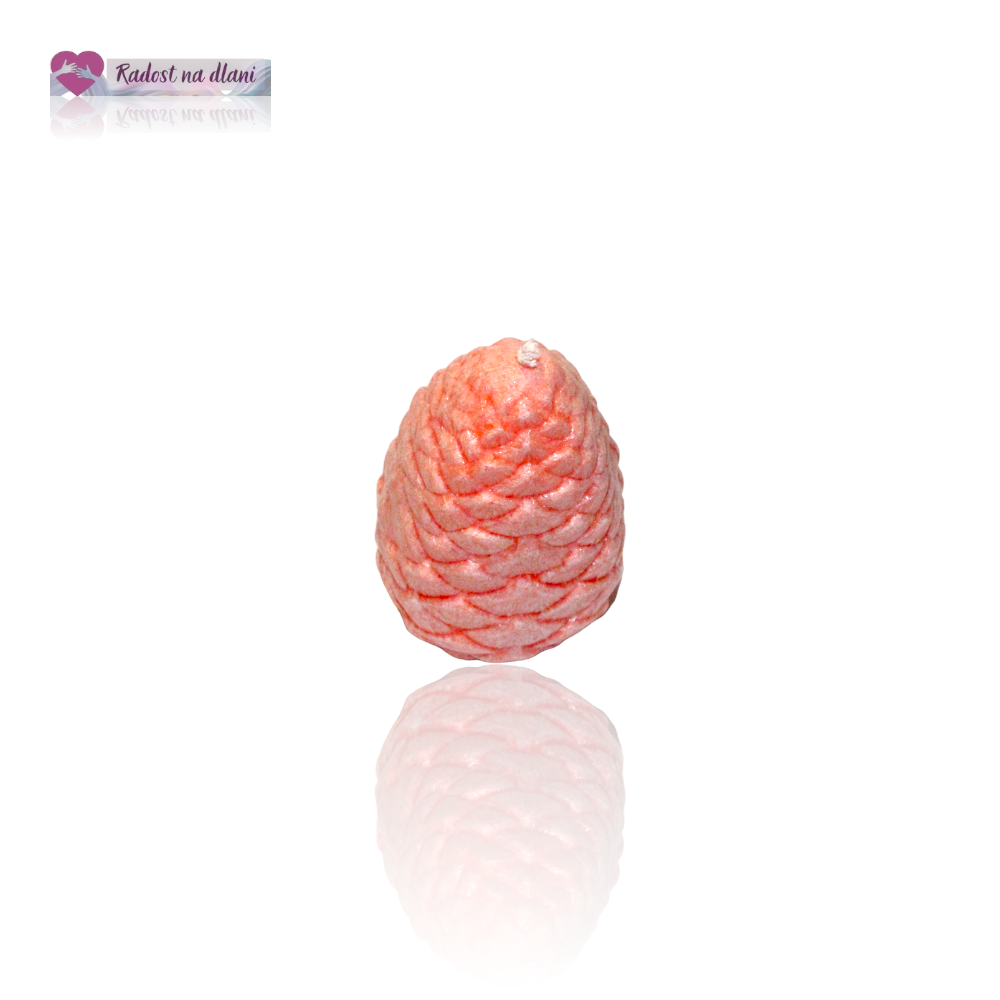 Svíčka - Šiška - 9cm - oranžová