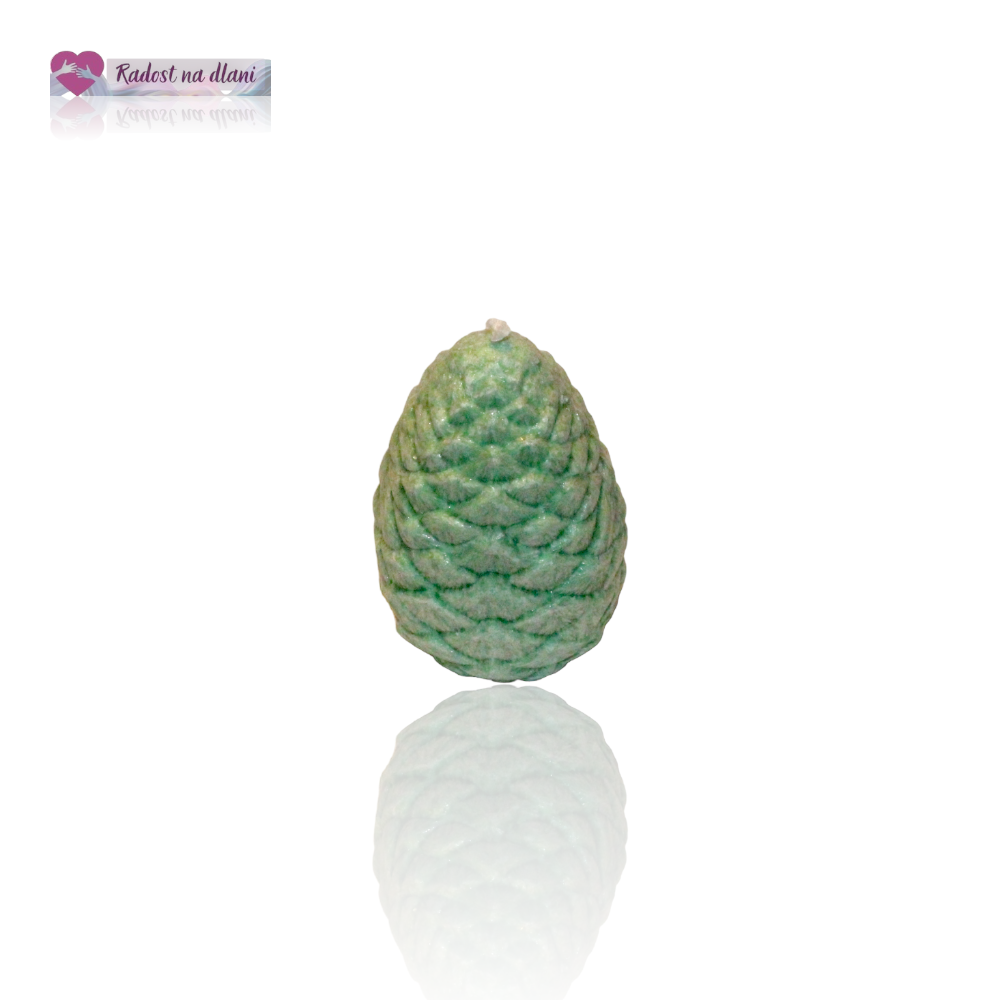 Svíčka - Šiška - 9cm - zelená