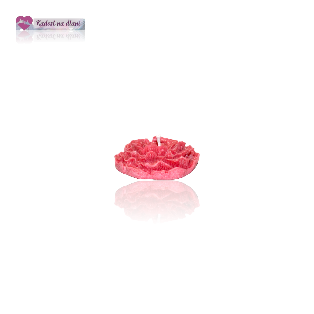 Svíčka - Plovoucí květ - 4cm - červená