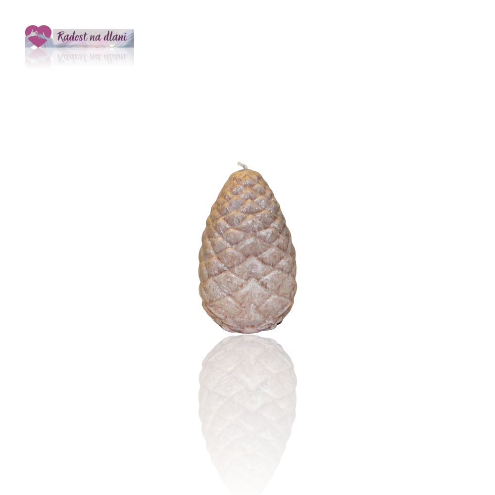 Svíčka - Šiška - 9cm - Hnědá