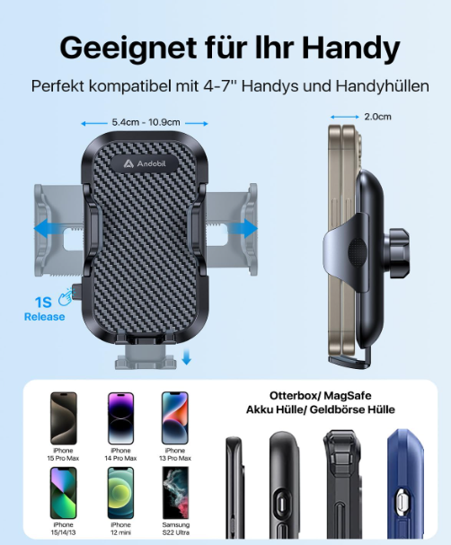Andobil Držák na mobilní telefon do auta držák na mobilní telefon větrání