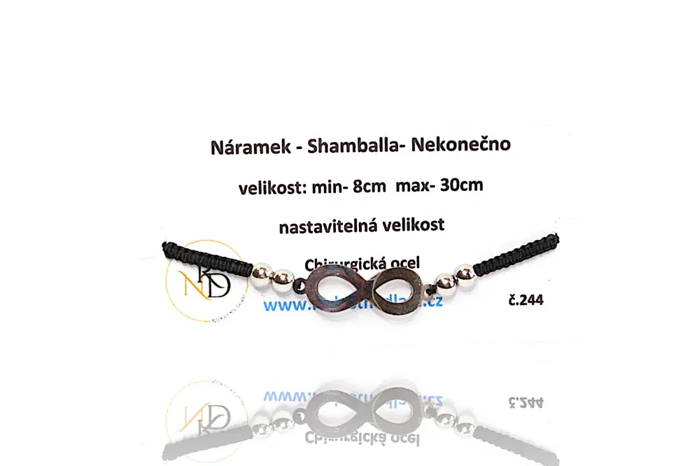 shamballa - černý s nekonečnem. Chir. ocel