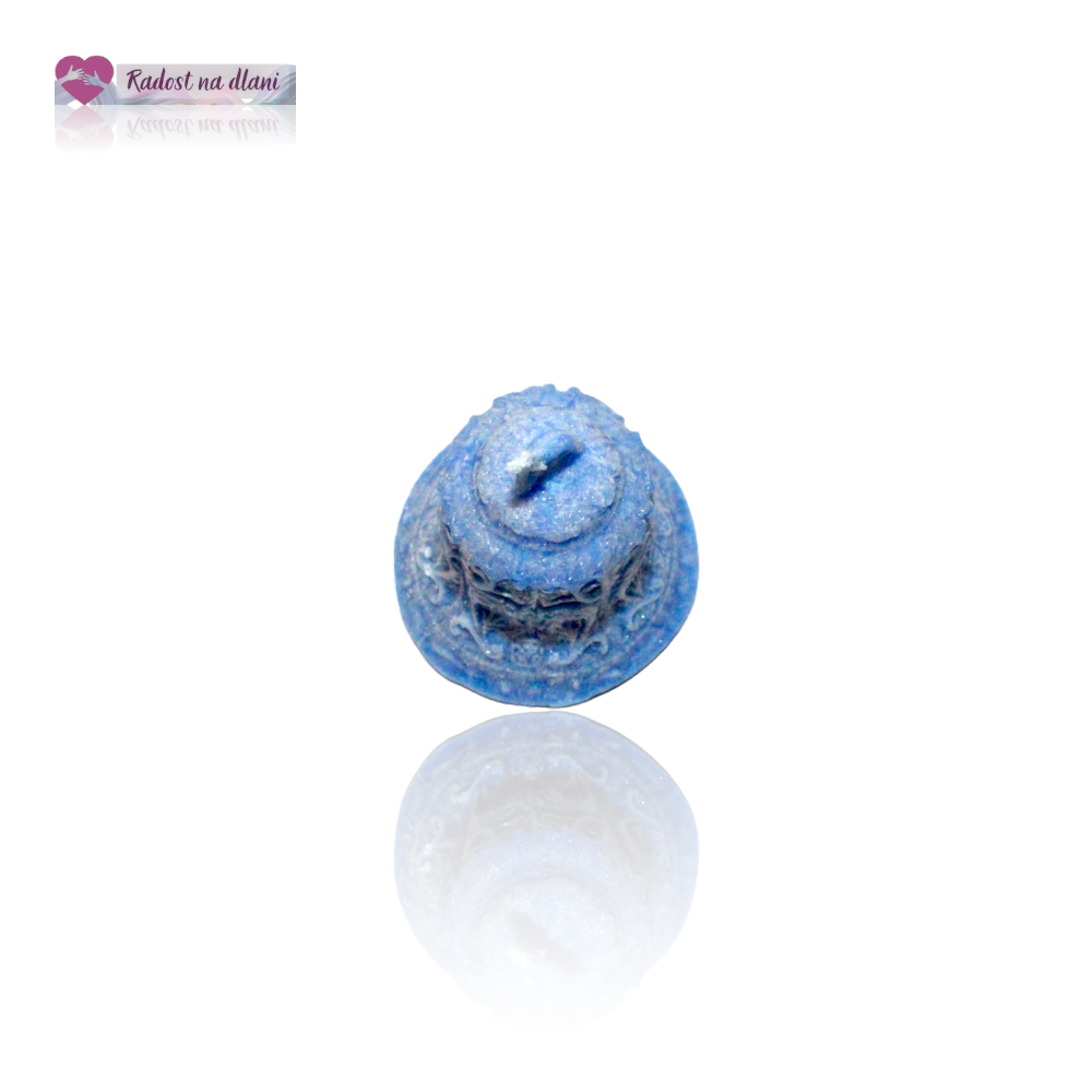 Svíčka - zvoneček 5,5cm -  modrý