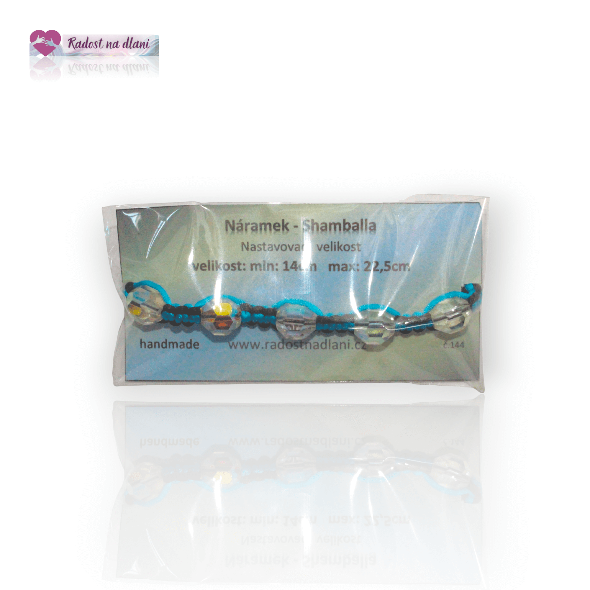 Náramek - Shamballa - modro - černý