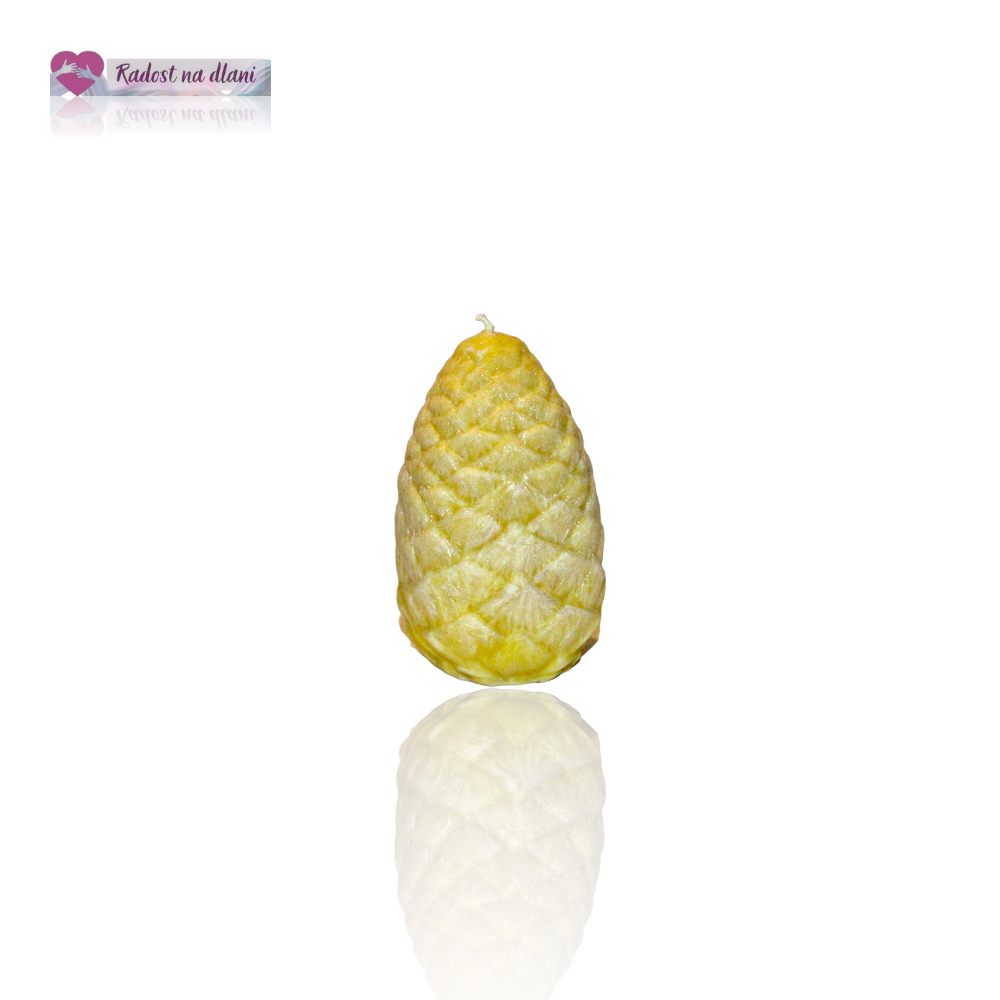 Svíčka - Šiška - 9cm - žlutý