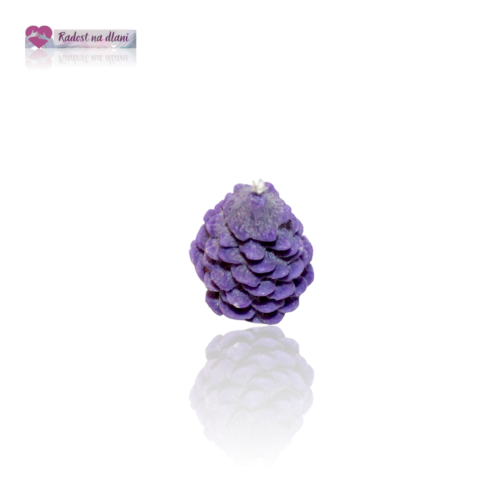 Svíčka - Stromek - 7,2cm - fialový