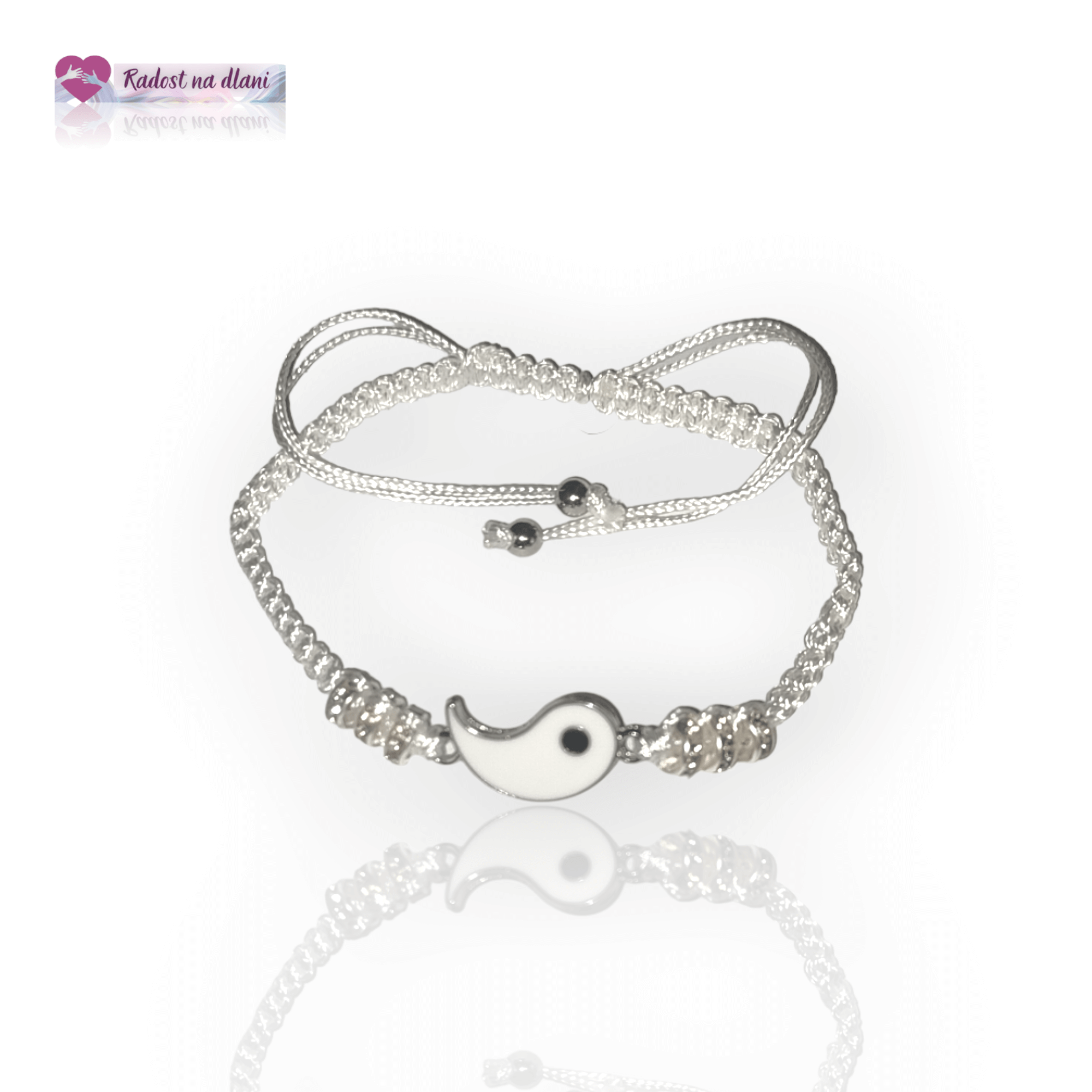 Náramek - Shamballa -  Párový - Jin-Jang 