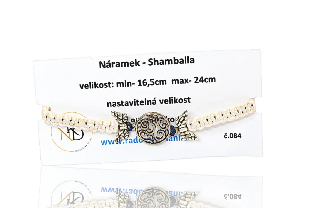 Náramek - Shamballa - bílý 