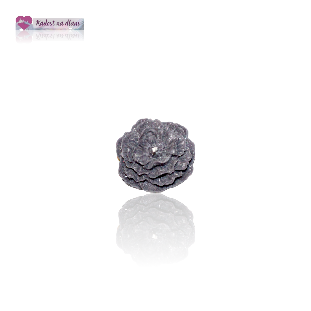Svíčka - Plovoucí květ - 4cm - černá