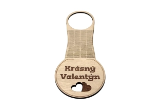 Visačka na lahev - KRÁSNÝ VALENTÝN